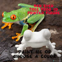 Red Eyed Tree Frog 3d Printed Amphibian Toy Real Life Size 2" Long Figure
