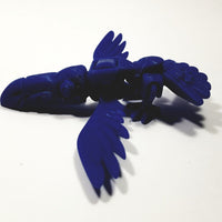 Flexxi Toucan Fully Articulated Mechanical 3d Printed Toy Bird Navy Blue
