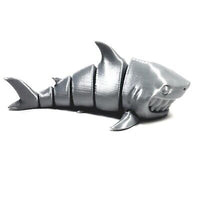Flexi-Mech Great White Shark 3D Printed Articulated Cartoon Toy Sea Figure
